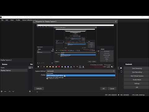 Quick Display Capture "Black Screen" Guide - OBS Studio 27 - Windows 10