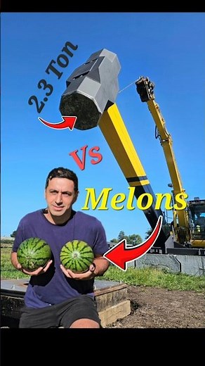 Massive Sledge Hammer vs Watermelons