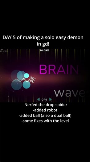 DAY 5 OF MAKING A SOLO EASY DEMON IN GEOMETRY DASH! #gdlevels #geometrydash #easydemons #gd #foryou