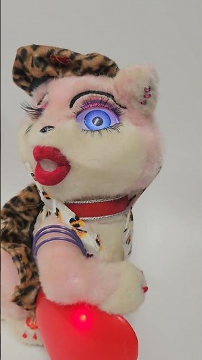 Gemmy Be My Baby Animated Valentine Dancing Singing 50s Style Retro Cat