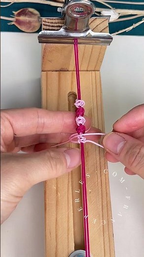 Rose braiding technique 🌹 DIY bracelet with polyester cord #DIY