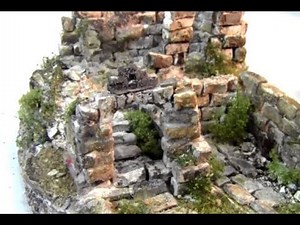 Burgruine Spur H0 Modellbau Steine gießen Felsen gestalten Teil 1