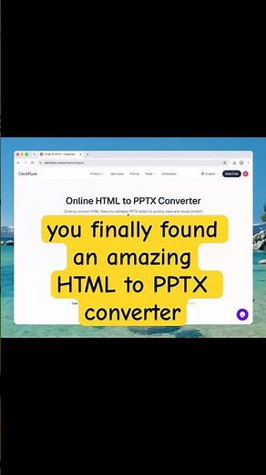 How to turn HTML into editable slides in 1 minute! ⏱️ #htmltopptx #deckflow