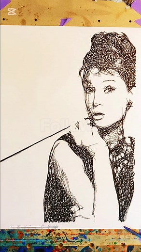 #creativecoding #scribbling #scribbleart #algorithmic_art #hepburn | The Painting Bot | Facebook