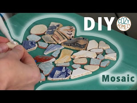 DIY Mosaic Heart Wall Decor – How to Make Broken Tiles Mosaics #MosaicArt