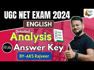 UGC NET English Answer Key 2024 || AKSRajveer Sir || Literature Lovers