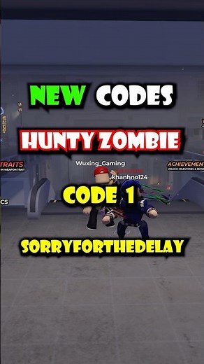 All New Hunty Zombie CODES (UPDATE)
