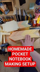 Pocket Notebook Assembly Line📓🛠 #diy #notebook #custom