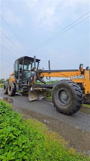 CASE 845B GRADER WORKING ON ROAD SIDE 🚜💯💥 #case #grader #tractor #jcb #bulldozer #automobile #dj