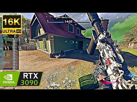 CoD: WARZONE - ULTRA Settings in 16K Rendering Resolution RTX 3090 / DLSS On, Ray Tracing