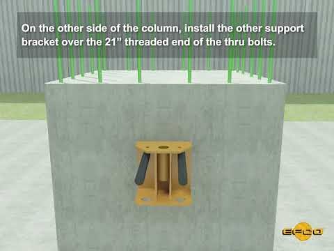 Forming Columns with EFCO: BOLT-THRU TUBES and SUPPORT BRACKETS
