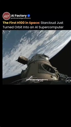 Artificial Intelligence Factory on Instagram: "Starcloud-a rising startup in NVIDIA's Inception program-just made space history. On November 2, 2025, the company launched Starcloud-1, a 60-kg satellite riding aboard a SpaceX Falcon 9. What makes it groundbreaking? It carries the first-ever NVIDIA H100 GPU in orbit, giving it nearly 100x more computing power than any satellite before it. Up there, Starcloud-1 is running Google's open-source LLM Gemma, making it the first high-powered Al model to 