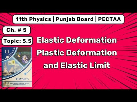 1st Year Physics | Elastic Deformation vs Plastic Deformation & Elastic Limit | Ch 5