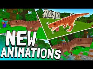 How to tame a realistic T-REX in Minecraft PE + NEW ANIMATIONS | Tyrannosaurus Rex Addon | MCPE 1.8
