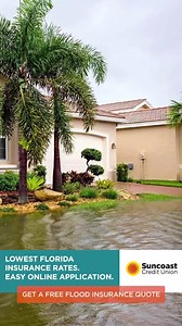Suncoast Credit Union has got you covered. It’s critical to understand your flood risks and the type of coverage you should consider. Through Members Insurance Center, LLC, we offer affordable, comprehensive solutions that fit your needs and budget. ✅ Covers your building and its contents ✅ Enjoy peace of mind ✅ Covers property not covered by homeowner’s insurance ✅ Needed whether or not you’re in a flood zone Go online to get a free quote and start protecting your building and its contents from