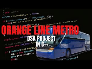 Orange Line Metro DSA project in C++ with source code #projects #dsa #miniproject