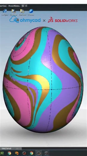 How to 3D Model an Easter Egg in SolidWorks 🐰 | @Ohmycad