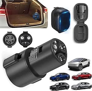 Upgraded 2 in1 CCS＆J1772 to Tesla Adapter, Max[DC 250KW,400A][AC 250V,80A], Fit for Tesla Model Y/3/Cybertruck/X/S, SuperFast CCS1 to Tesla Charging (J1772 to Tesla Charger Adapter)