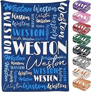Custom Blankets Personalized Throw Blanket with Names Customized Baby Blanket for Girls Kids Adult Birthday Gift