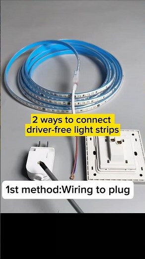 2 wiring ways for driver-free LED Light strips! #electrician #ledlightstrip #ledinstallation