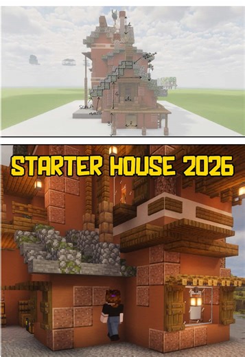 POV: é il 2026 e hai voglia di cominciare un nuovo mondo di Minecraft 🤩 Questa è là STARTER HOUSE giusta per te! Trovi sul mio canale YouTube il video completo di come l’ho costruita! __________ #starterhouseminecraft #2026 #building #minecraftita #ritathequeen