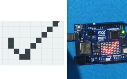 UNO R4 WIFI板使用在线工具实时编辑LED矩阵
