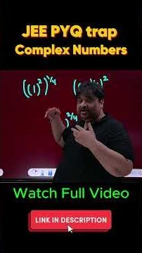 Complex Numbers JEE PYQ Trap ⚠️ | Don’t Fall for This | #shorts