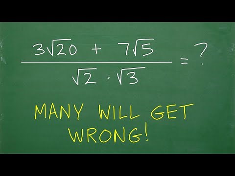 Square Root Math Problem. Many don’t know how to work with SQUARE ROOTS!