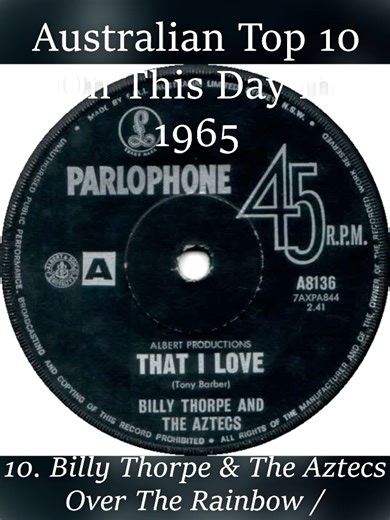 Top 10 songs on the #Australian charts #onthisday in 1965 (06/03) #top10 #1965 #australiancharts #60s #theseekers #therollingstones #petulaclark #billythorpe #gerryandthepacemakers #fyp #foryoupage