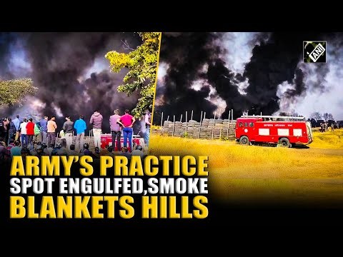 Ranchi: Army’s firing practice spot catches massive fire, thick smoke blankets Bariatu Hill