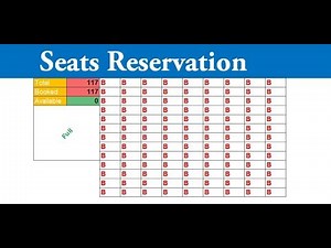Create Seat Booking System in Excel || Booking Your Sheet in very simple process