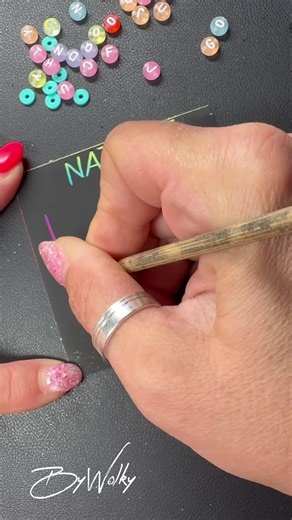 Nameart #scratch #nameart #wolky #asmr