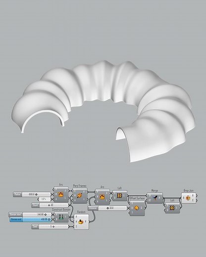 Randomized Toroidal Shell | Rhino Grasshopper