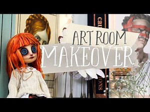 ART STUDIO MAKEOVER [relaxing] + unboxing + tour | maximalist aesthetic