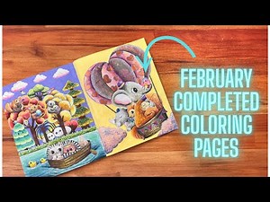 February 2026 Completed Adult Coloring Pages !