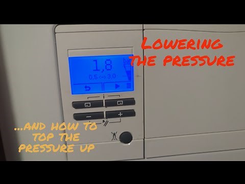 Vaillant EcoFit Pure 825 combi boiler. How to lower the pressure and how to top the pressure up??