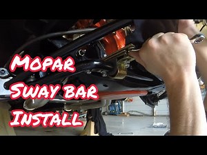 Performance OnLine Mopar Sway bar install.