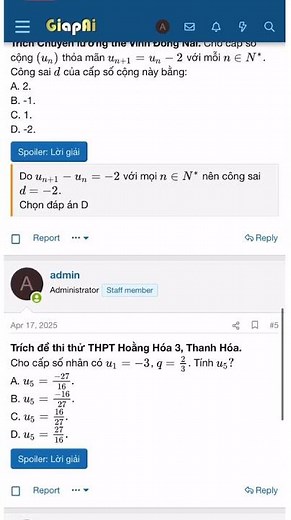 Tổng ôn công thức cấp số cộng và cấp số nhân #giapai
