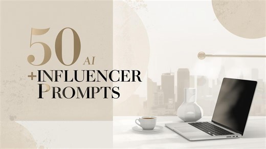 50 AI Influencer Prompts for Instagram | Virtual Model Content Creation (Digital Download)