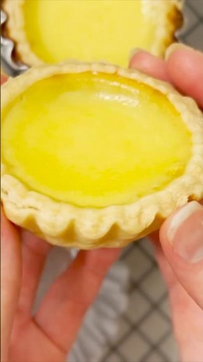 Hong Kong Egg Tarts ♨️Full recipe video is on my channel! #shorts