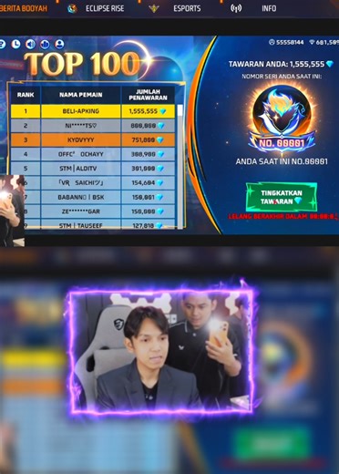 Niken 800 Juta: Lelang Bundle Legendary FF