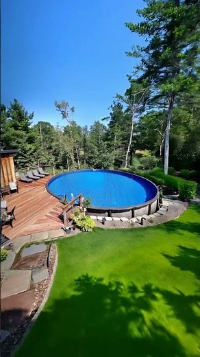 Above Ground Pool Backyard Transformation with Deck