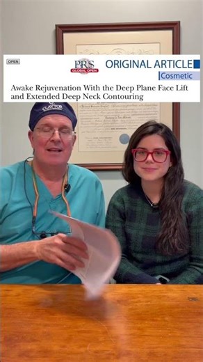 Dr. Claytor's PRS Published Paper | Awake Deep Plane Facelift Under Local Anesthesia