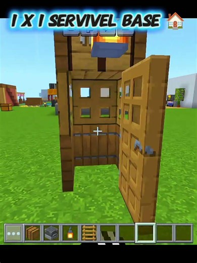 Minecraft 1 x 1 Servivel Base 💀 #minecraft #injoy #shorts