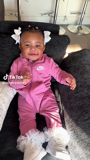 Cute Baby in Nike Outfit: A Stylish Chill Session