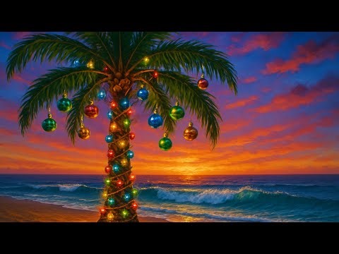 Tropics Christmas palm tree beautiful wallpaper