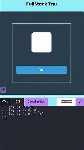 🎲 Make a Dice Roller with HTML,CSS & JS in 60 Seconds! #htmlcssjavascript #dice #javascript #shorts