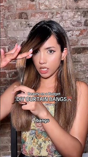 Curtain Bangs Tutorial - beauty on a budget #haircut