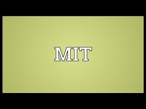 MIT Meaning