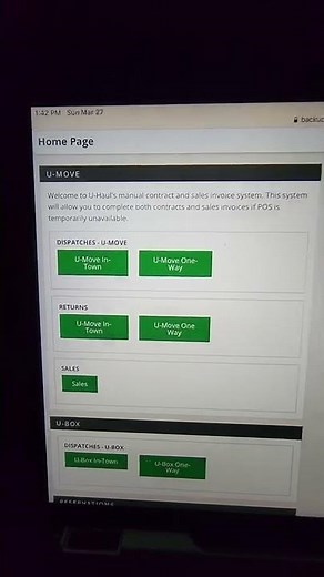 UHaul: Back Up POS